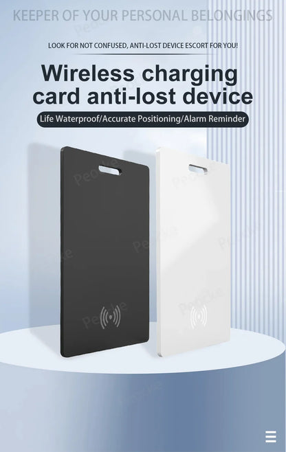 Wallet Anti-Loss Card – GPS Smart Tag with iPhone Find My Bluetooth, Ultra-Thin Wireless Charging, IP67 Waterproof