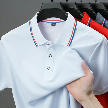 Men's Casual Polo Shirt - 2026 Solid Color Short Sleeve Summer Fashion Top