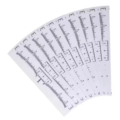 20/50/100pcs Disposable Tattoo Eyebrow Ruler Stickers — Microblading Measurement Tools for Permanent Makeup
