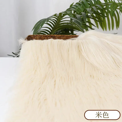 25x45cm Long Hair Faux Fur Fabric — DIY Animal Suit, Doll Hair, Beard Craft Material for Patchwork, Garment Sewing Accessories