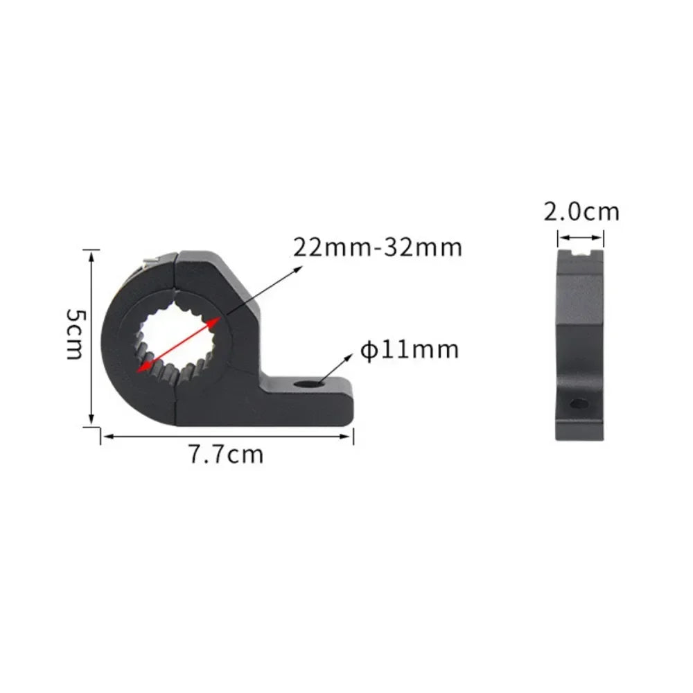 Adjustable Motorcycle Headlight Mount Bracket - 19mm-26mm Motorbike Lamp Holder Support Spotlight Installation Accessory