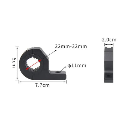 Adjustable Motorcycle Headlight Mount Bracket - 19mm-26mm Motorbike Lamp Holder Support Spotlight Installation Accessory