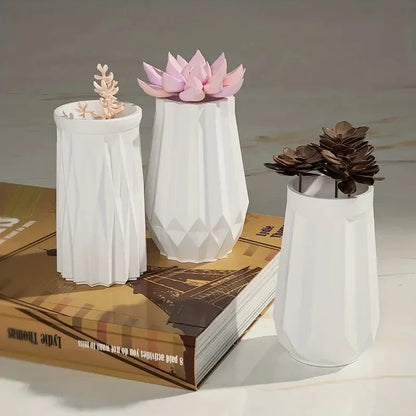 Crafts Planter Vases Silicone Molds - DIY Epoxy Plaster Flower Pot Mould, Resin Silicone Mold
