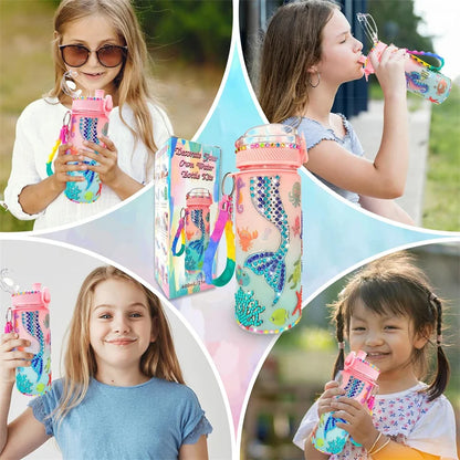 DIY Water Bottle Decoration Kit for Girls - Mermaid Arts & Crafts, Birthday & Christmas Gift