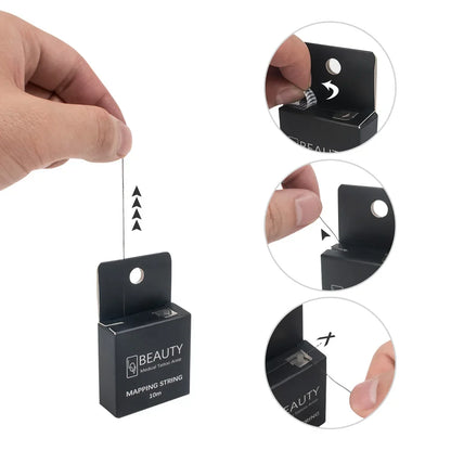 10m Pre-Inked Microblading Mapping String – Semi-Permanent Eyebrow Liner & Positioning Measuring Tool