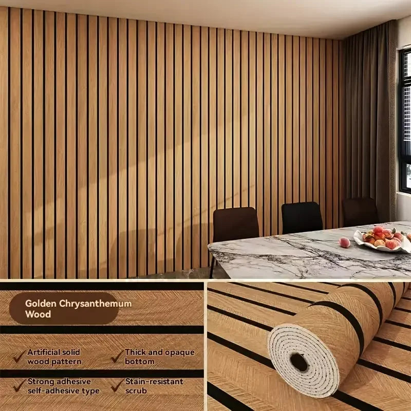 Thick Brown Grid Peel and Stick Wallpaper – Waterproof Faux Plaid Wall Covering, Moisture-Proof Self-Adhesive Decor for Walls & Ceilings