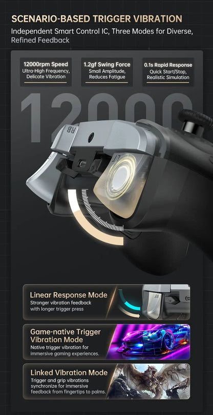 MACHENIKE G5Pro V2 Gaming Controller with Optical Triggers, ABXY Buttons, Hot-Swappable Joystick, 4K Resolution for Switch & PC