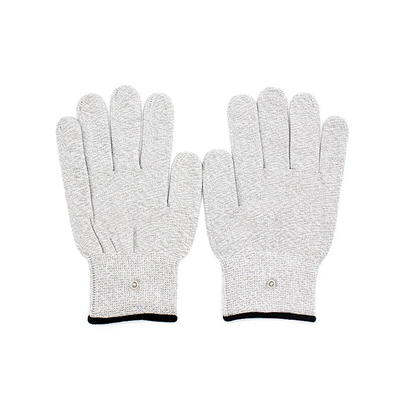 Conductive Silver Fiber Electrode Gloves & Socks – Muscle Stimulator TENS Bracer for Hand & Foot Massage