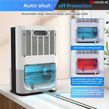 Dehumidifier – 1.2L Large Tank, Covers Up to 80m², Suitable for Home, Bedroom, Office & Kitchen, EU/US Plug