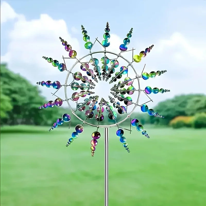 Creative Garden Windmill Decor — Unique Courtyard Lawn Kinetic Metal Rotator & Magical Wind Collector
