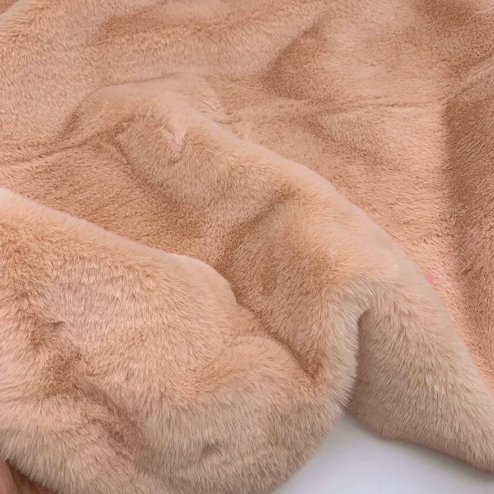 Faux Rabbit Fur Fabric – 50/80/160cm Super Soft 10mm Pile Plush Material for Stuffed Toys & Sewing