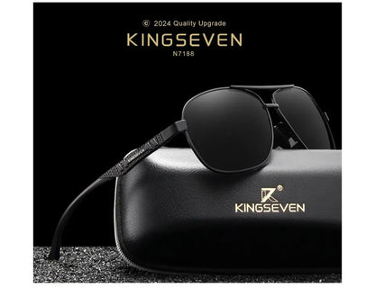 KINGSEVEN Polarized Pilot Sunglasses – UV400 HD Lens Aluminum Frame Photochromic Night Vision Eyewear for Men & Women