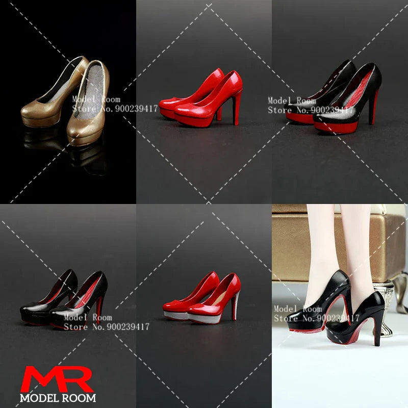 1/6 Scale Fashion Girl High Heel Shoes — Stiletto Court Shoe Model for 12" TBL PH Female Action Figures