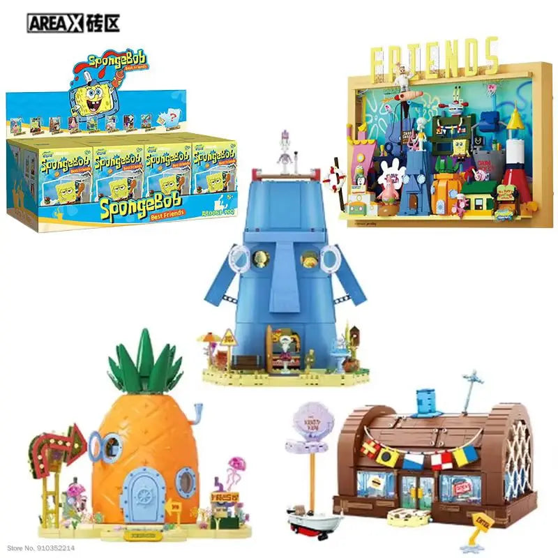 SpongeBob Bikini Bottom Blind Box - Kawaii Building Block Collectible Desktop Decoration for Adult Fans & Gift