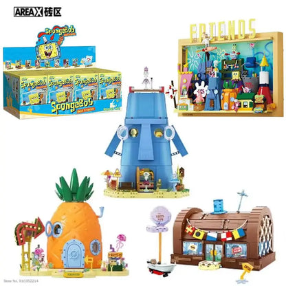 SpongeBob Bikini Bottom Blind Box - Kawaii Building Block Collectible Desktop Decoration for Adult Fans & Gift