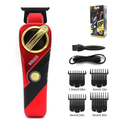 WMARK NG 9213 Professional Hair Trimmer for Men – 9000 RPM Magnetic Motor, DLC T-Blade, Zero Gapped Finishing Clipper