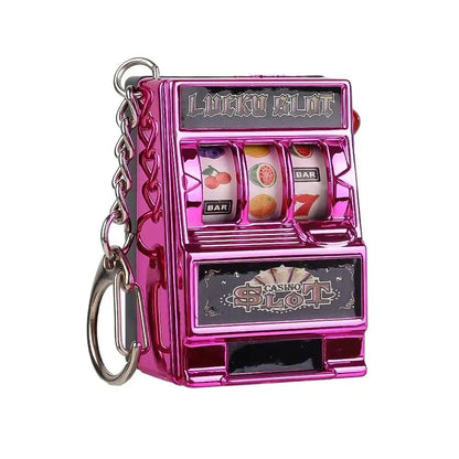 Fruit Slot Machine Keychain – Lucky Charm Mini Casino Pendant Bag Charm, Novelty Gift for Kids & Adults