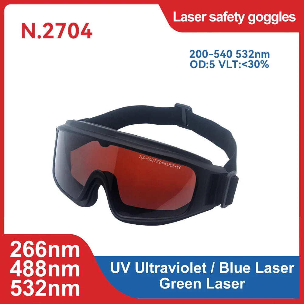 190-2000nm Laser Safety Glasses — Certified Diode Laser Protective Goggles