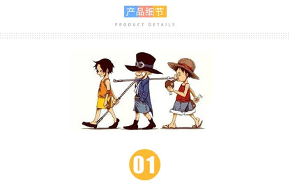 One Piece Mug – Creative Three Brothers Hat Shaped Coffee Cup, Anime Chopper, Ace & Sabo Ceramic Water Cup for Parties