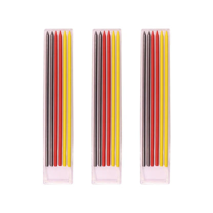 Solid Carpenter Mechanical Pencil – Woodworking Marking Tool with 3 Color Refills, Built-in Sharpener, and Scriber Lead
