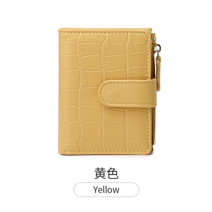 2024 New Minimalist Women’s Wallet — High-Quality PU Leather Short Coin Purse, Fashionable Double-Fold Zero Wallet Holder