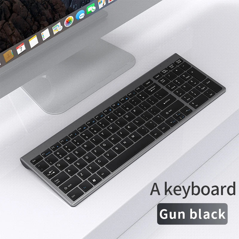 Bluetooth 5.0 & 2.4G Wireless Keyboard and Mouse Combo – Mini Multimedia Set for Laptop, PC, TV, iPad, MacBook, Android