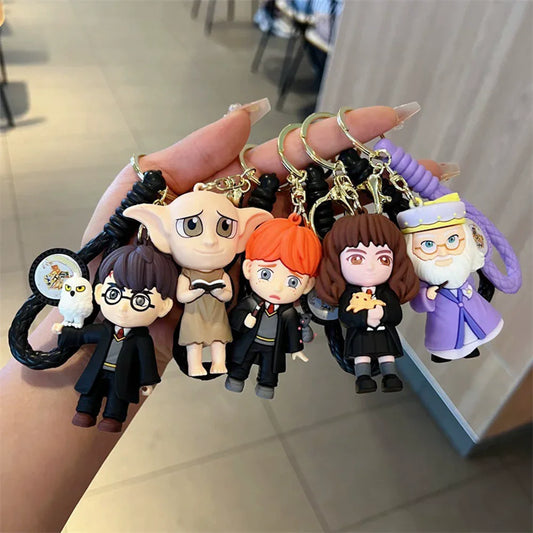 Anime Harry Potter Keychain – Cute Potter Doll Pendant for Bags, Car, Phone, Birthday Gift