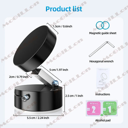 Vacuum Magnetic Folding Swivel Stand – Double-Sided Suction Cup Universal Mobile Phone Holder