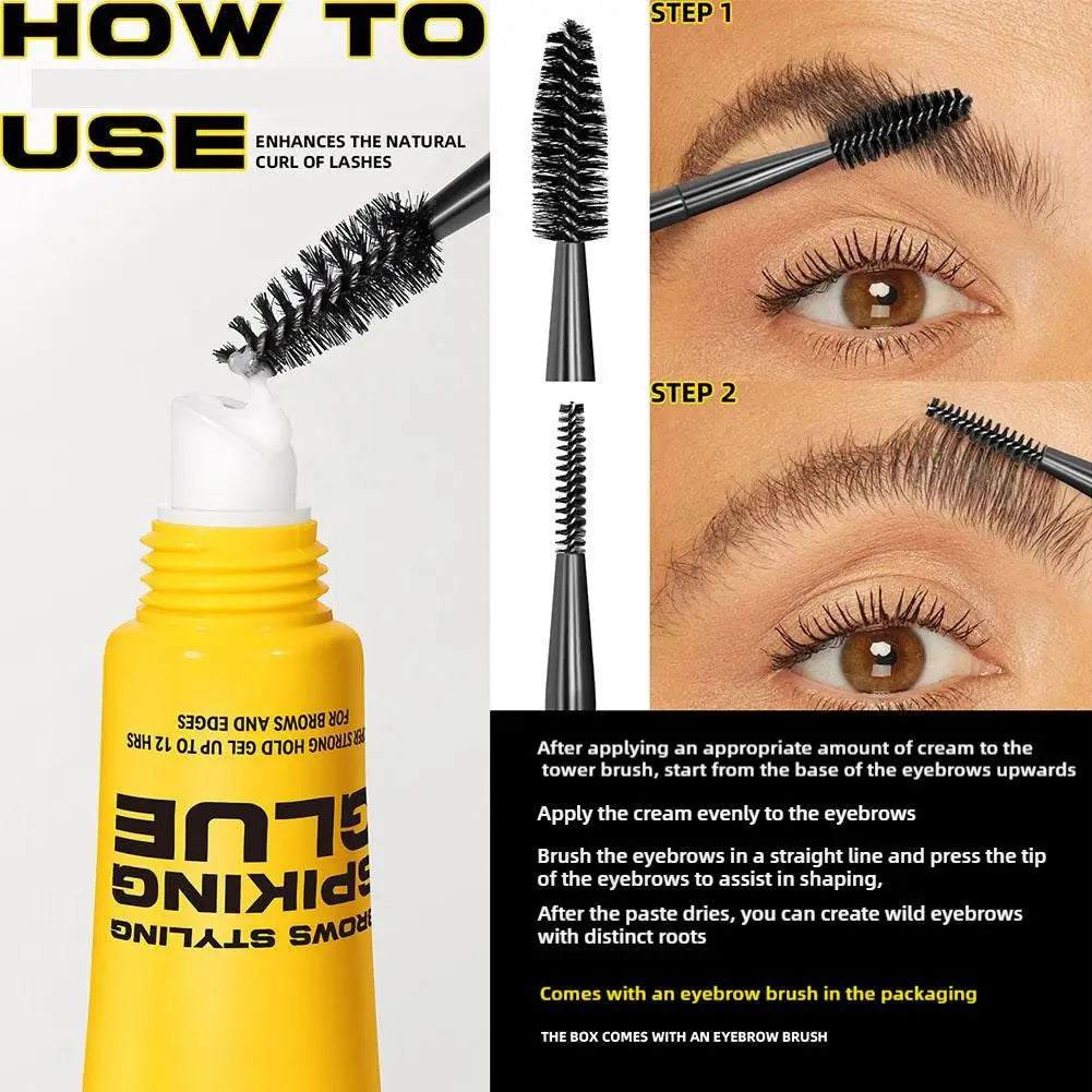 3D Eyebrow Styling Gel – Waterproof, Transparent, Quick Dry, Long-Lasting Brow Lifting Enhancer Makeup