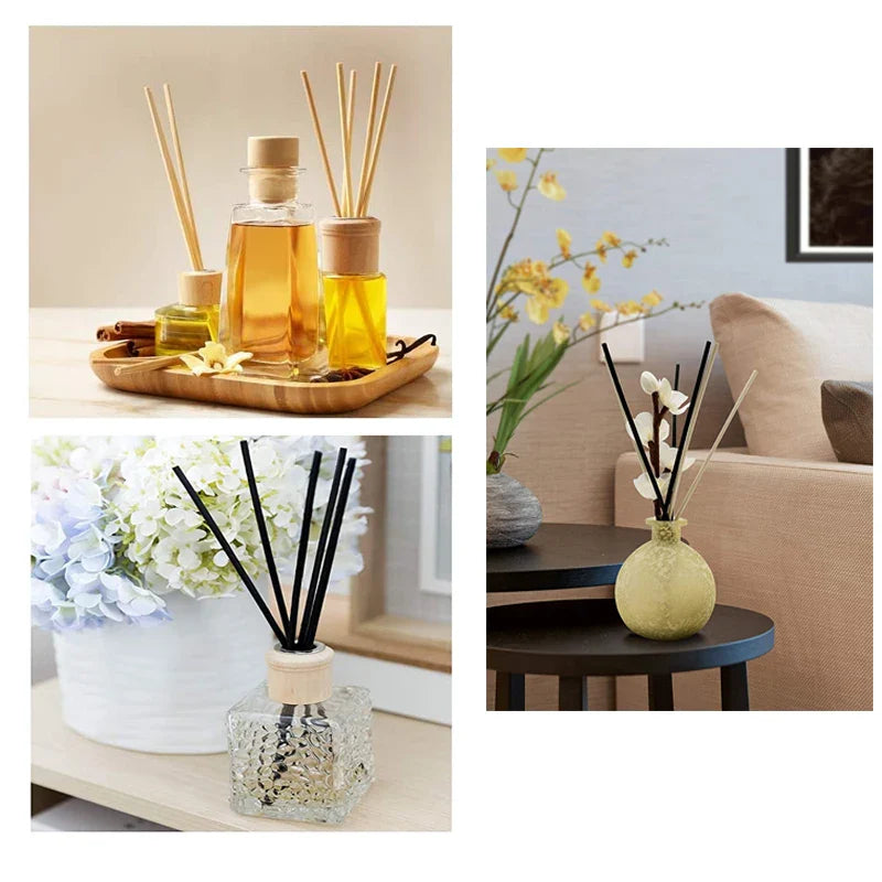 5-100PCS Reed Diffuser Replacement Sticks – 2-3.5mm Extra Thick Rattan for DIY Handmade Home Decor & Aromatherapy