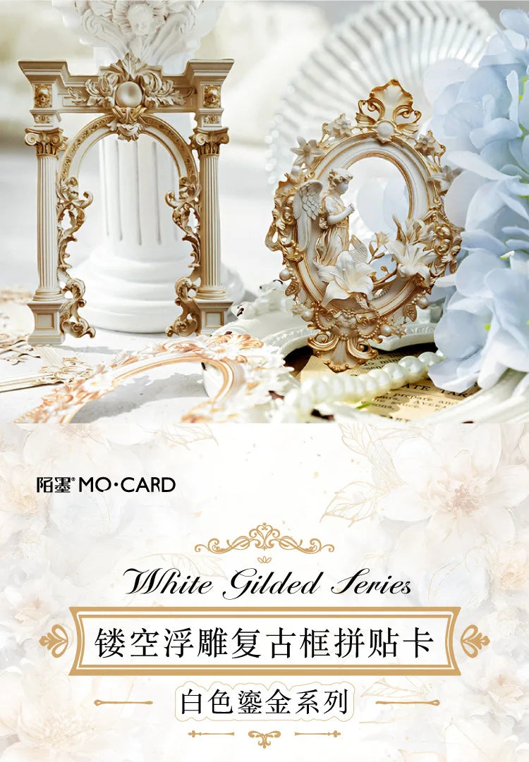 10 Pcs 3D Hollow Frame Card Paper for DIY Scrapbooking, Handmade Diary & Junk Journal Accessories