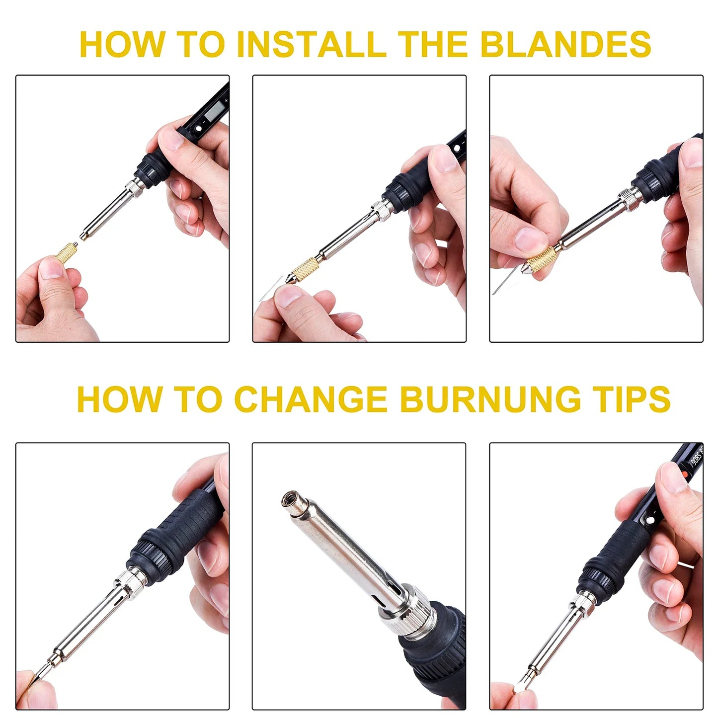 JCD 80W Electric Engraving & Soldering Pen – Wood Burning Pyrography Kit with 28 Craft Tips (908S)