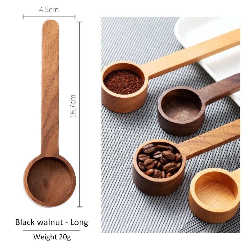 Wooden Measuring Spoon – Coffee Bean, Tea, Sugar & Spice Scoop, Kitchen Measuring Tool & Coffee Accessory