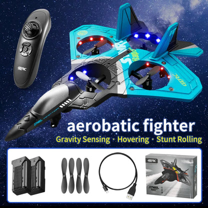 4DRC V17 RC Foam Glider Drone – Remote Control Aircraft Fighter Plane Toy for Kids, Beginners & Adults Hobby Flying Airplane