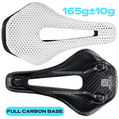 2024 RYET 3D Printed Carbon Bike Saddle — Ultralight Hollow MTB & Road Racing Cycling Seat Cushion