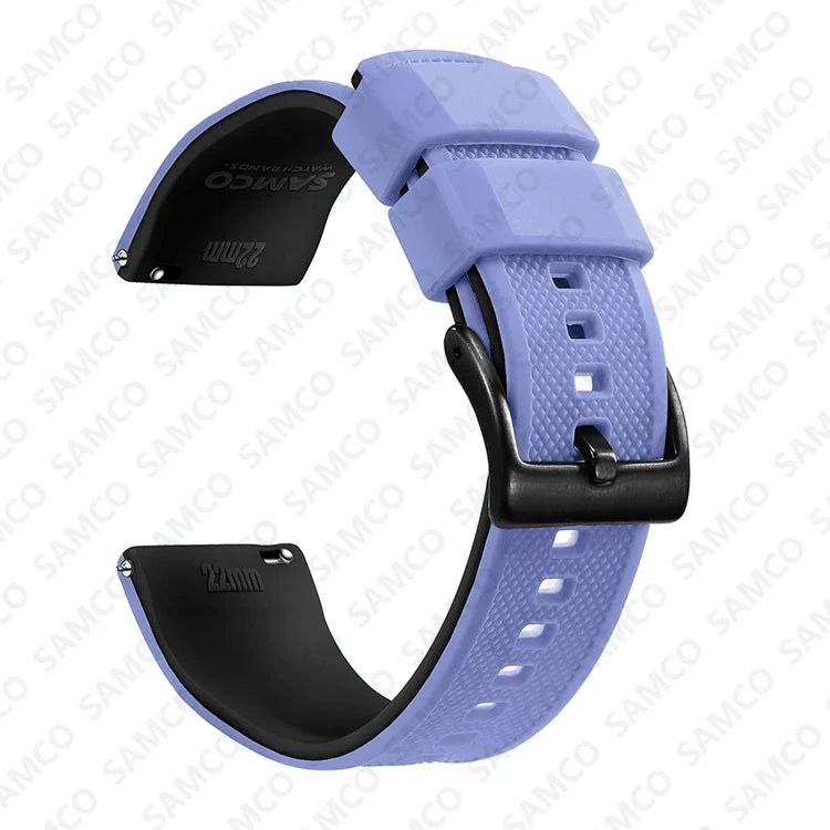 Premium Silicone Watch Band - Quick Release Rubber Replacement Strap for 18mm 20mm 22mm Watches