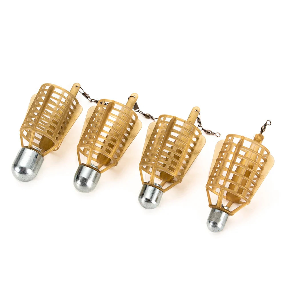 Fishing Hooks Explosion Bait Cage with Iron Head – Spherical Basket Feeder Holder Tackle Tool