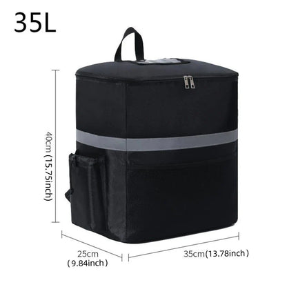 35L Extra Large Thermal Food Cooler Bag — Insulated Backpack for Food Delivery, Fresh-Keeping & Refrigerator Transport
