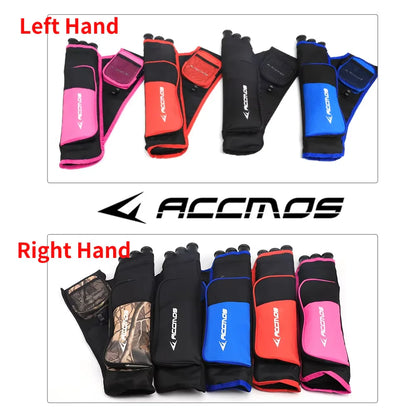 ACCMOS 3-Tube Arrow Quiver Pouch with Adjustable Belt — Recurve & Compound Bow Quiver for Hunting & Target Shooting