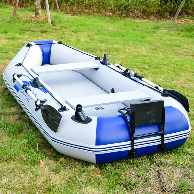 1.75~3.3m Inflatable Boat with Electric Motor – Fishing, Drift Canoeing & River Water Sports for 1-5 Persons
