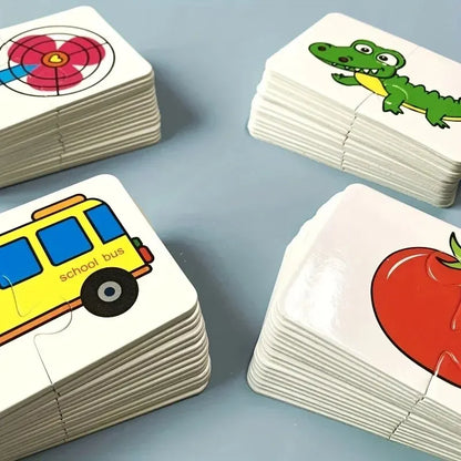 32-Pcs Enlightenment Card Matching Puzzle — Early Education Cartoon Toy for Kids