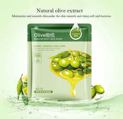 30pcs Natural Plant Facial Masks, Moisturizing & Oil Control, Anti-Aging Aloe Fruit Korean Sheet Masks for Skin Care