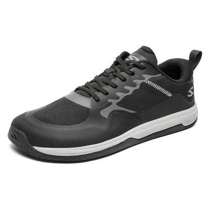 HOBIBEAR Unisex Walking Sneakers – Lace-Up Artificial Leather Hiking & Running Shoes for Men & Women