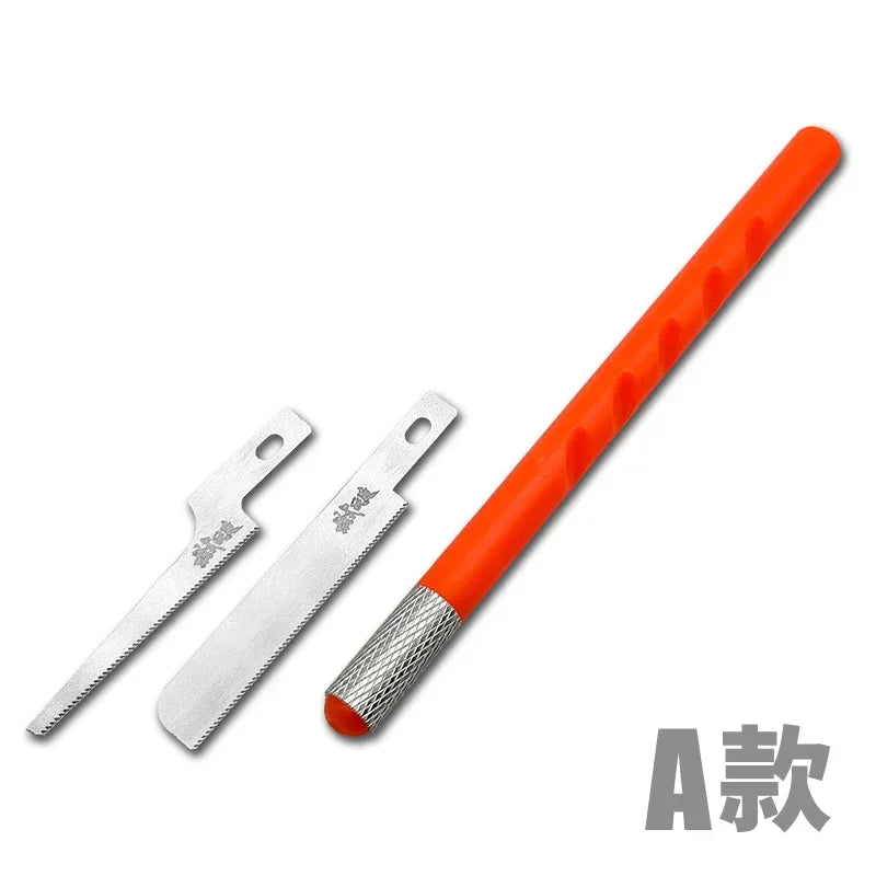 Hobby Model Craft Mini Hand Saw – 3 Blade Styles Etching Chip Saw for Model Building