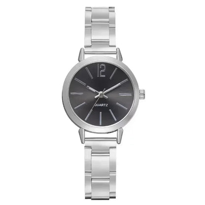 Luxury Watch for Women - Simple Round Dial Stainless Steel, Fashion Gold Bracelet Quartz Wristwatch, Stylish for Students & Ladies, Reloj Mujer