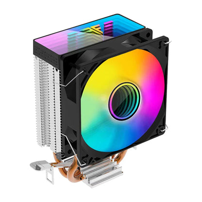 METALFISH ZH1200 CPU Cooler — 2 Heatpipe ARGB Radiator with 4-Pin PWM Silent Fan for Intel LGA 1700/1200/115X/1366/2011 & AMD AM5/AM4/AM3
