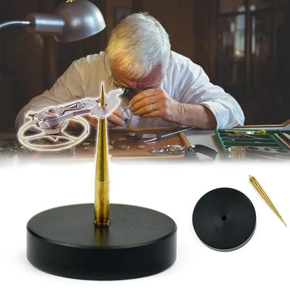 Watch Balance Holder Tool - No.7995 Balance Spring Shaft Cleaning Bracket for Watch Repair and Maintenance