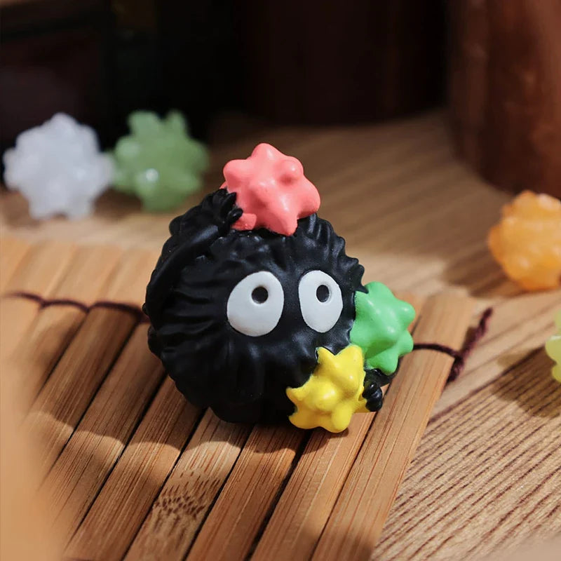 Japanese Anime White Dragon Elf Finger Doll — Faceless Male Coal Ball Decoration, Blind Box Toy for Birthday Gift