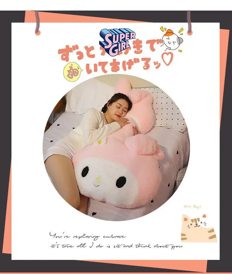 Sanrio My Melody & Kuromi Plush Dolls – Cute Soft Stuffed Animal Pillow, Cartoon Plush Toy for Girls’ Birthday & Christmas Gifts