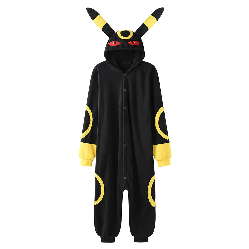 Women’s Kigurumi Onesie — Charizard, Gengar, Umbreon & Piplup Full-Body Pajama for Adults, Halloween Cosplay Costume